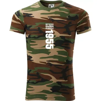 Pánské tričko Limited edition 1955 pruh - Army CAMOUFLAGE - 2XL ( Hnědý maskáč )