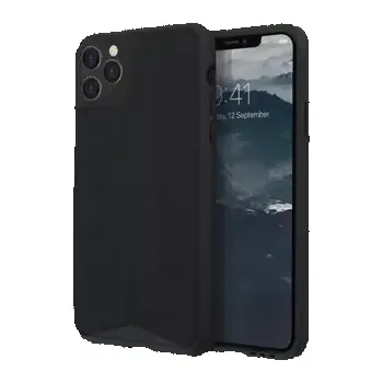 Pouzdro na mobilní telefon Uniq Hybrid Transforma pouzdro pro Apple iPhone 11 Pro Max Ebony (černá) (8886463672419)