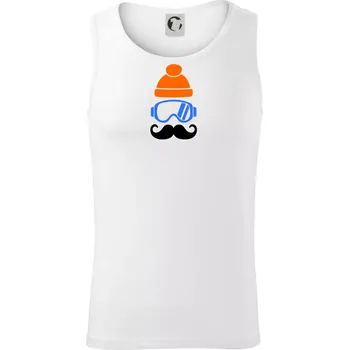 Lyžař knírač - Tílko pánské Core - S ( Bílá )