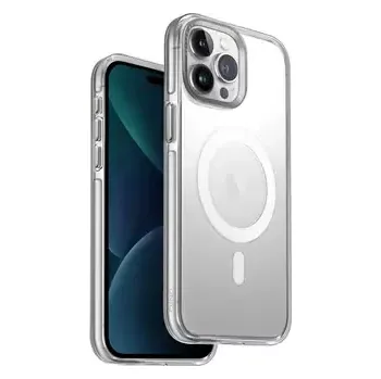 Pouzdro na mobilní telefon Uniq Calio MagClick ochranný kryt na Apple iPhone 15 Pro Max Nude (transparentní) (8886463685716)