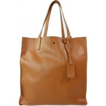 Kabelka Kožená shopper bag kabelka Vera Pelle 032B camel
