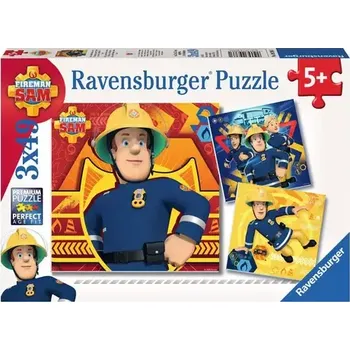 Puzzle Ravensburger Požárník Sam: Zavolej Sama v nouzi - 3x49 dílků (093861)