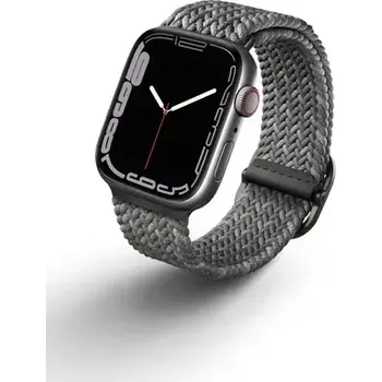 Řemínek na hodinky Uniq Aspen Designer Edition Braided řemínek pro Apple Watch 45 44 42mm - PEBBLE GREY (šedá) (8886463679494)