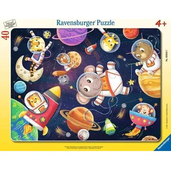 Puzzle Ravensburger Zvířátka ve vesmíru - 40 dílků (056347)