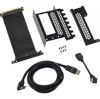 Kabel do PC CableMod Vertical PCI-e Bracket – HDMI + DisplayPort černá (CM-VPB-HDK-R)