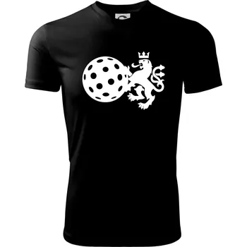 Český lev florbal - Dětské triko sportovní (dresovina) - 158 cm/12 let ( Černá )