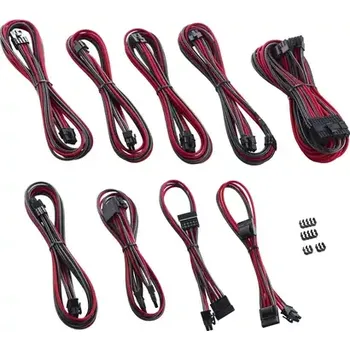 Kabel do PC CableMod PRO ModMesh C-Series Kabel Kit pro Corsair AXi HXi RM - carbon-červená (CM-PCSI-FKIT-NKCR-R)