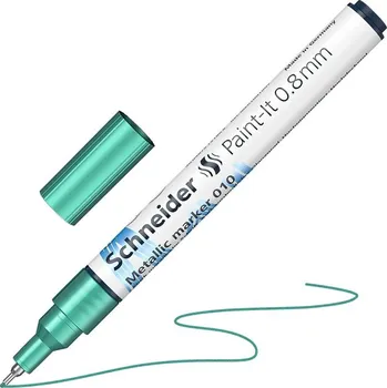Akrylový popisovač SCHNEIDER Paint-It 0,8mm, metalický zelený