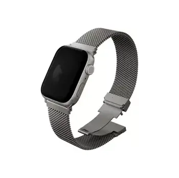 Řemínek na hodinky UNIQ DANTE PRO řemínek pro Apple Watch 42 41 40 mm - TITANIUM SILVER (stříbrná) (8886463692202)