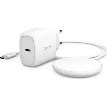 Epico Bezdrátová nabíječka s podporou uchycení MagSafe s adaptérem v balení bílá (9915101100113)