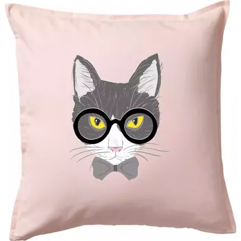 Polštář Hipster Mikeš - Polštář 50x50 - 50x50 - Pouze potah ( Světle růžová )