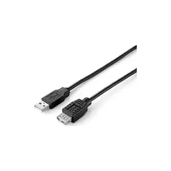 Kabel do PC equip USB 2.0 produžovací A-A 5,0m M/F, černý (128852)
