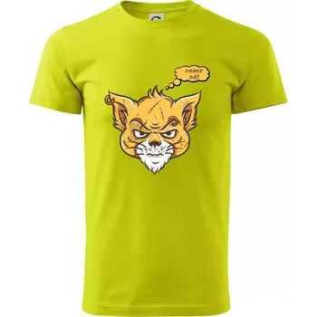 Pánské tričko Kočka "neser mě!" - Klasické pánské triko vyšší gramáže - XS ( Limetková )