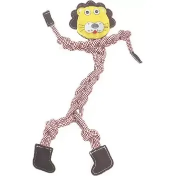 Hračka pro psa animALL Hračka Mr.Roper Lev kůže+lano 47 cm/9 mm (110305)