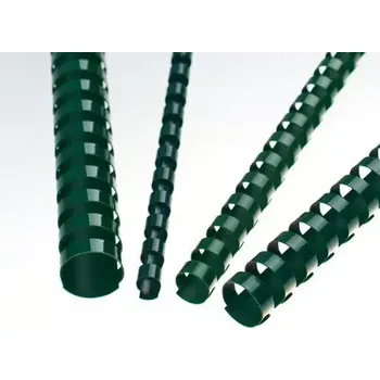 Vázací hřbet Eurosupplies Plastové hřbety 10mm zelená (8595188002387)