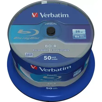 Ukládání dat VERBATIM BD-R BLU-RAY 25 GB 6x spindl 50 ks (43838)