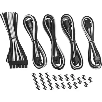 Kabel do PC CableMod Classic ModMesh Kabel Extension Kit 8+6 pin PCIe - černo-bílá (CM-CAB-CKIT-N86KKW-R)