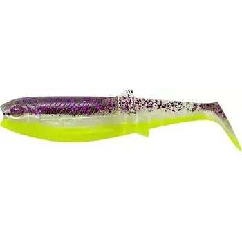 Umělá nástraha Savage Gear Gumová nástraha Cannibal Shad 10cm 9g Purple Glitter Bomb Fluo 5ks (77150)