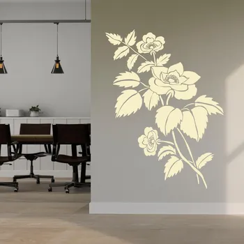 Samolepící dekorace Živá Zeď Samolepka na zeď Květina Barva: béžová, Velikost: 60 x 44 cm