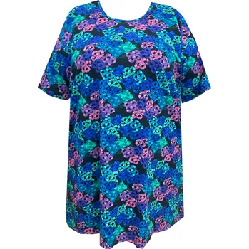 Dámské tričko Tunika bavlněná s kapsami / maxitriko (floxy) - v nadměrné velikosti 3382