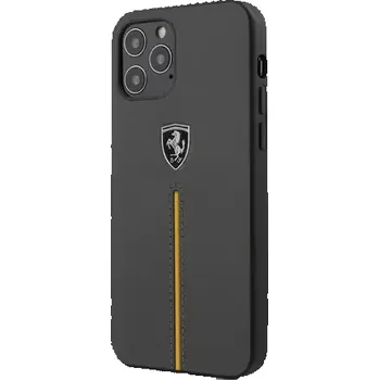 Pouzdro na mobilní telefon Ferrari Off Track Kožený kryt pro Apple iPhone 12 12 Pro šedá (3700740479452)