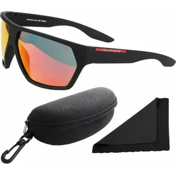 Sluneční brýle Polarized Brýle sluneční 261 - obroučky černé - skla červeno-zlatá zrcadlová (56.054)