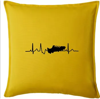 Polštář Ekg fotbal kopačka - Polštář 50x50 - 50x50 - Pouze potah ( Žlutá )