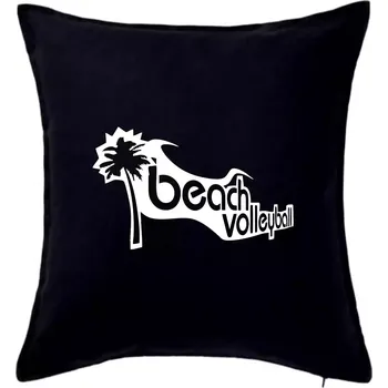 Polštář Beach volleyball obrys - Polštář 50x50 - 50x50 - Pouze potah ( Černá )