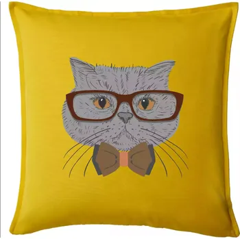 Polštář Hipster britská modrá - Polštář 50x50 - 50x50 - Pouze potah ( Žlutá )