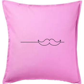 Polštář Linka knírek - Polštář 50x50 - 50x50 - Pouze potah ( Růžová )