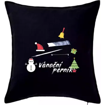 Polštář Vánoční perník - pervitin - Polštář 50x50 - 50x50 - Pouze potah ( Černá )