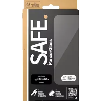 Telefonní příslušenství PanzerGlass SAFE. UWF Ochranné sklo pro Apple iPhone 15 Pro (SAFE95535)