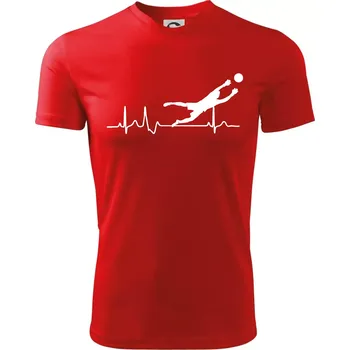 Ekg fotbal brankář - Dětské triko sportovní (dresovina) - 146 cm/10 let ( Červená )