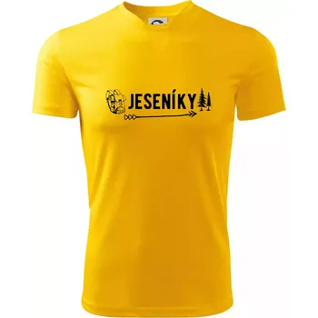 Chlapecké tričko Jeseníky nápis - Dětské triko sportovní (dresovina) - 122 cm/6 let ( Žlutá )