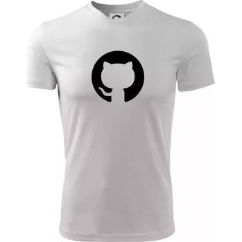 Chlapecké tričko Kočka v kolečku - Dětské triko sportovní (dresovina) - 122 cm/6 let ( Bílá )