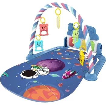 Dětská hudební interaktivní podložka pro miminka 72x47x40 cm hrací podložka se světly, říkankami a aktivitami pro vývoj smyslů a motoriky