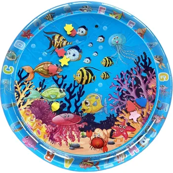 Dětská vodní hrací podložka 95 cm Nafukovací polštář z PVC pro miminka a batolata Letní venkovní podložka na bříško Motorický rozvoj