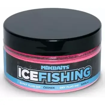 Nástraha Mikbaits Sypký fluo dip Ice Fishing Range Česnek 100ml (MD0072)