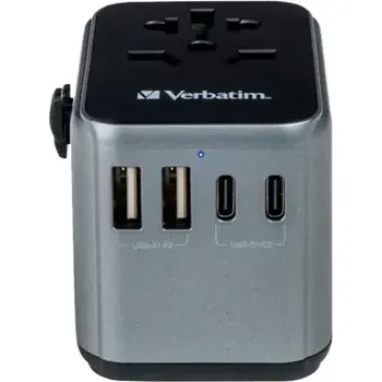 Cestovní adaptér Verbatim 49545 Universální cestovní adaptér černá (23942495451)