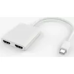 PremiumCord adaptér mini DisplayPort - 2x HDMI (kportadm18)
