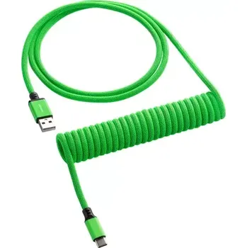 Kabel do PC CableMod Classic Coiled Keyboard Cable USB-C - USB-A 1.5m Viper Green (CM-CKCA-CLG-KLG150KLG-R)