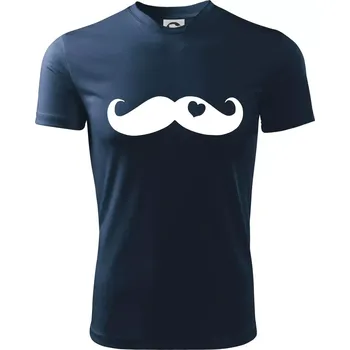 Mustache love - Dětské triko sportovní (dresovina) - 146 cm/10 let ( Námořní modrá (velmi tmavá - téměř černá) )