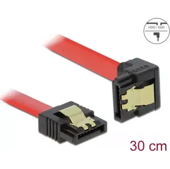 Kabel do PC DeLock Kabel SATA III 7pin (F) - SATA III 7pin (F) úhlový 0.3m červená (83978)