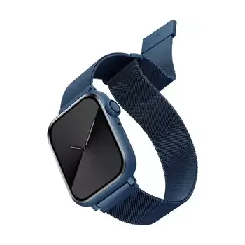 Řemínek na hodinky Uniq Dante Mesh Steel řemínek pro Apple Watch 45 44 42mm - COBALT (modrá) (8886463679197)