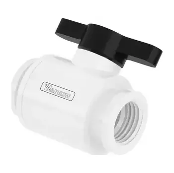 Ventil Barrow G1/4 (F) Kulový ventil 10mm bílo-černá (TLQFS-V1 w b)