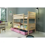 Dětská patrová postel CARINO 190x80 cm Ružové Bílá