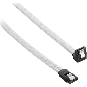 Kabel do PC CableMod ModMesh Pravoúhlý SATA 3 Kabel 30cm - bílá (CM-CAB-RSAT-N30KW-R)