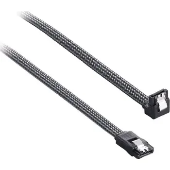 Kabel do PC CableMod ModMesh Pravoúhlý SATA 3 Kabel 30cm - carbon (CM-CAB-RSAT-N30KC-R)