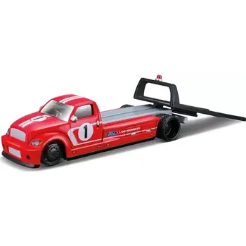 autíčko Maisto Flatbed - 2018 Ford GT Heritage Edition červená (101215108-08081R)
