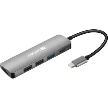 Notebook SANDBERG USB-C Dock HDMI+3xUSB+PD 100W (136-32)